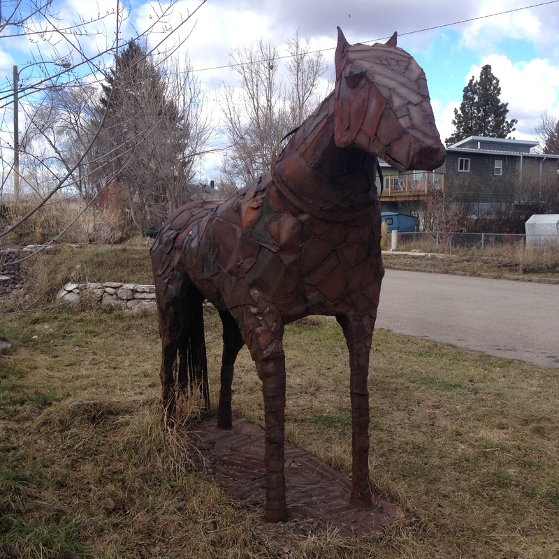 Upcycled Metal Horse Missoula Northside